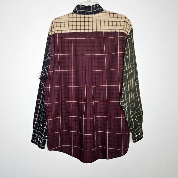 Brooks Brothers Shirt Mens Large Red Blue Colorblock Plaid Preppy Button Up - Picture 6 of 10